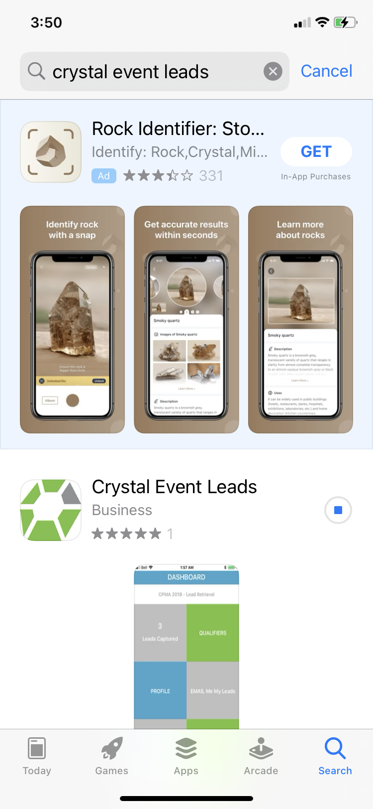 Crystal Event Leads